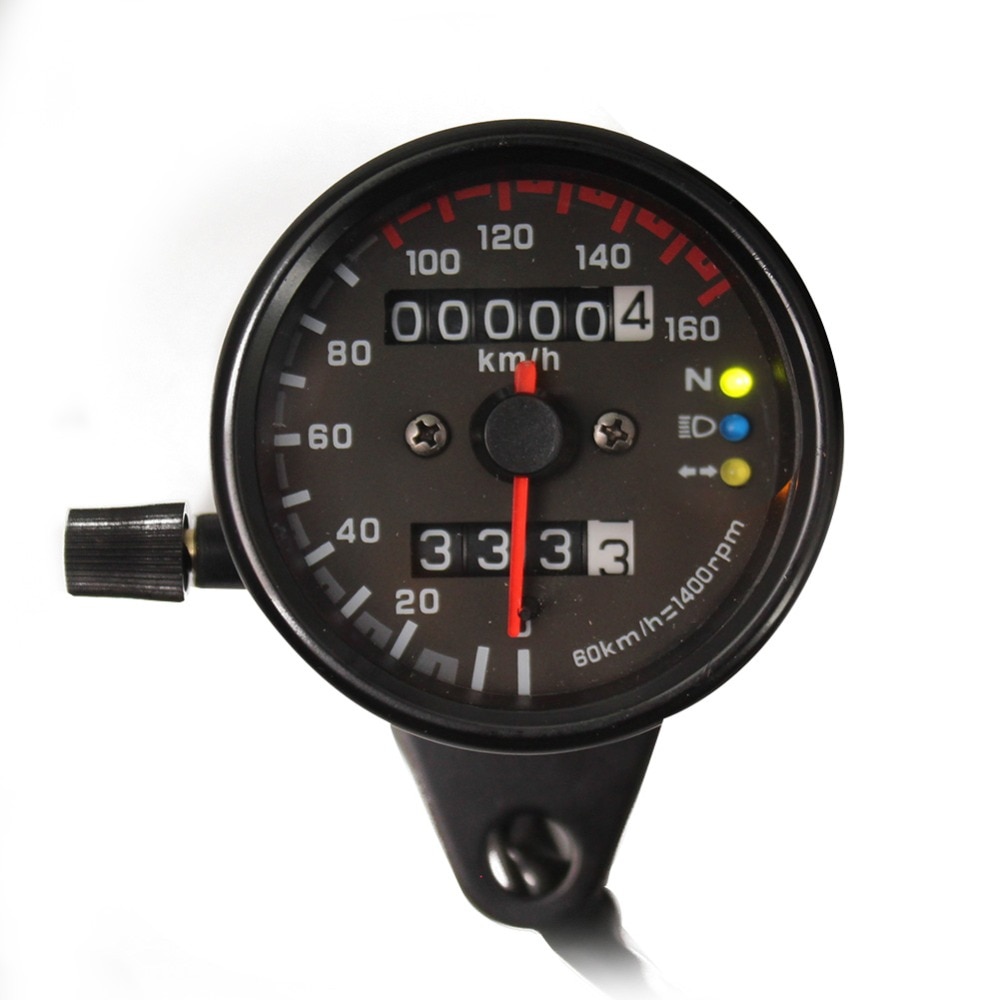 12V Motorcycle Odometer Speedometer Tachometer Speedo Meter LED For Honda Cafe Racer ApexCorsa