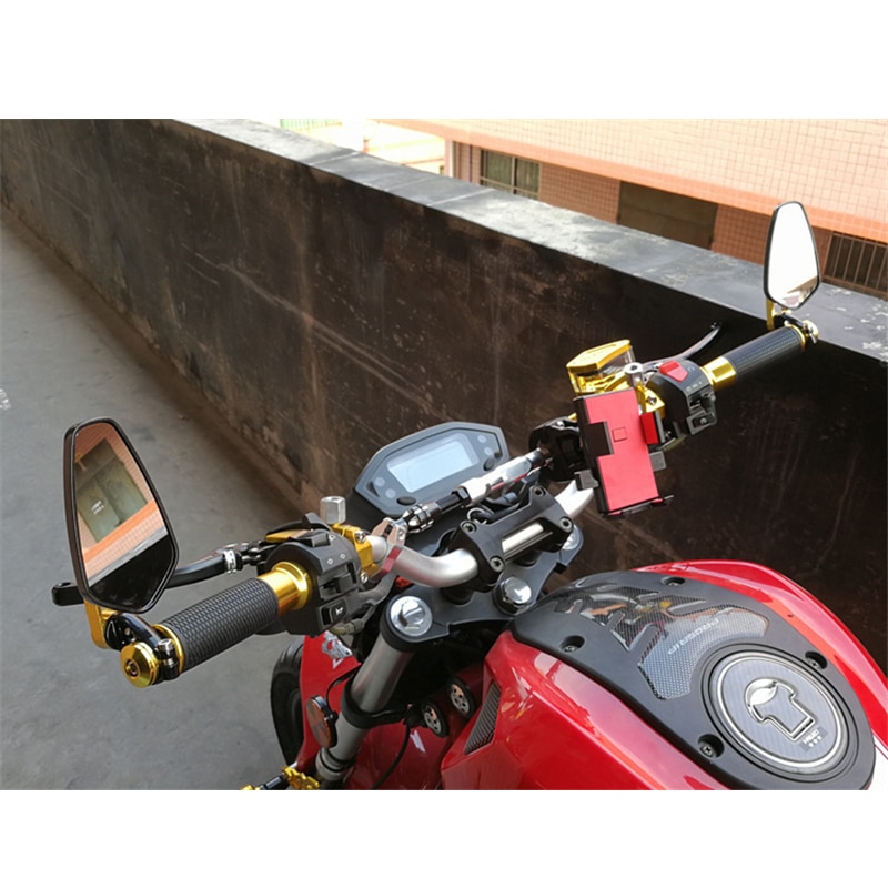 7/8" 22mm Bar End Rear Mirrors Motorcycle Accessories Motorbike