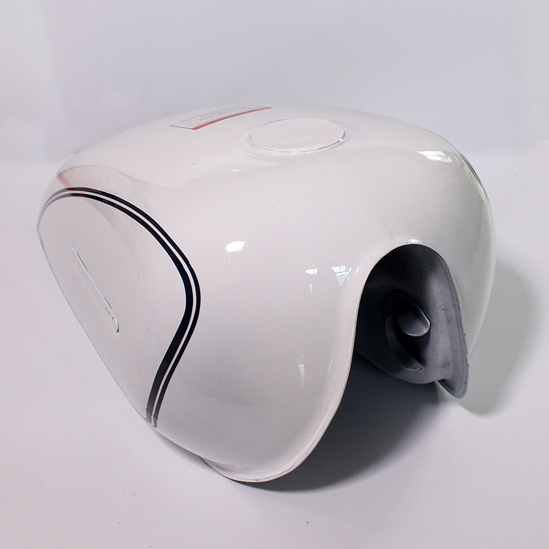 8L Cafe Racer Tank Universal Motorcycle White Color Vintage Fuel Gas