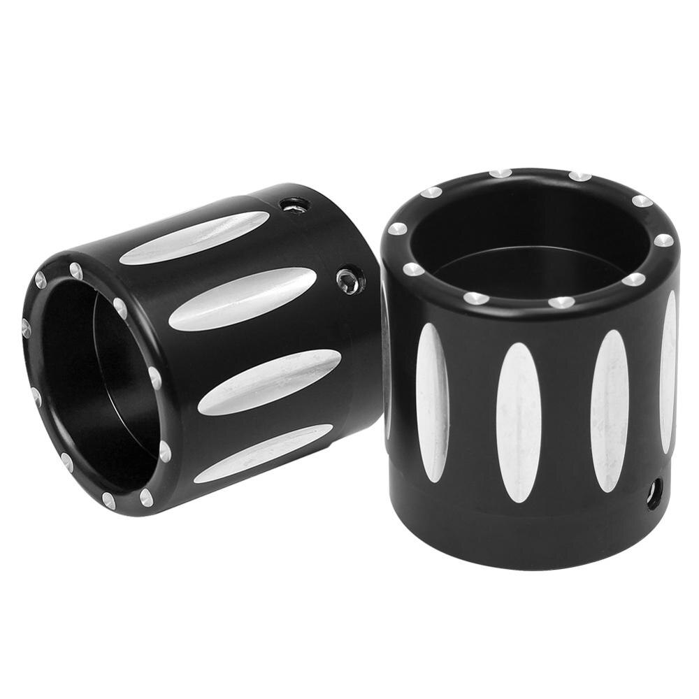 Black Thin Cut Front Axle Cap Nut Covers For Harley Touring Electra