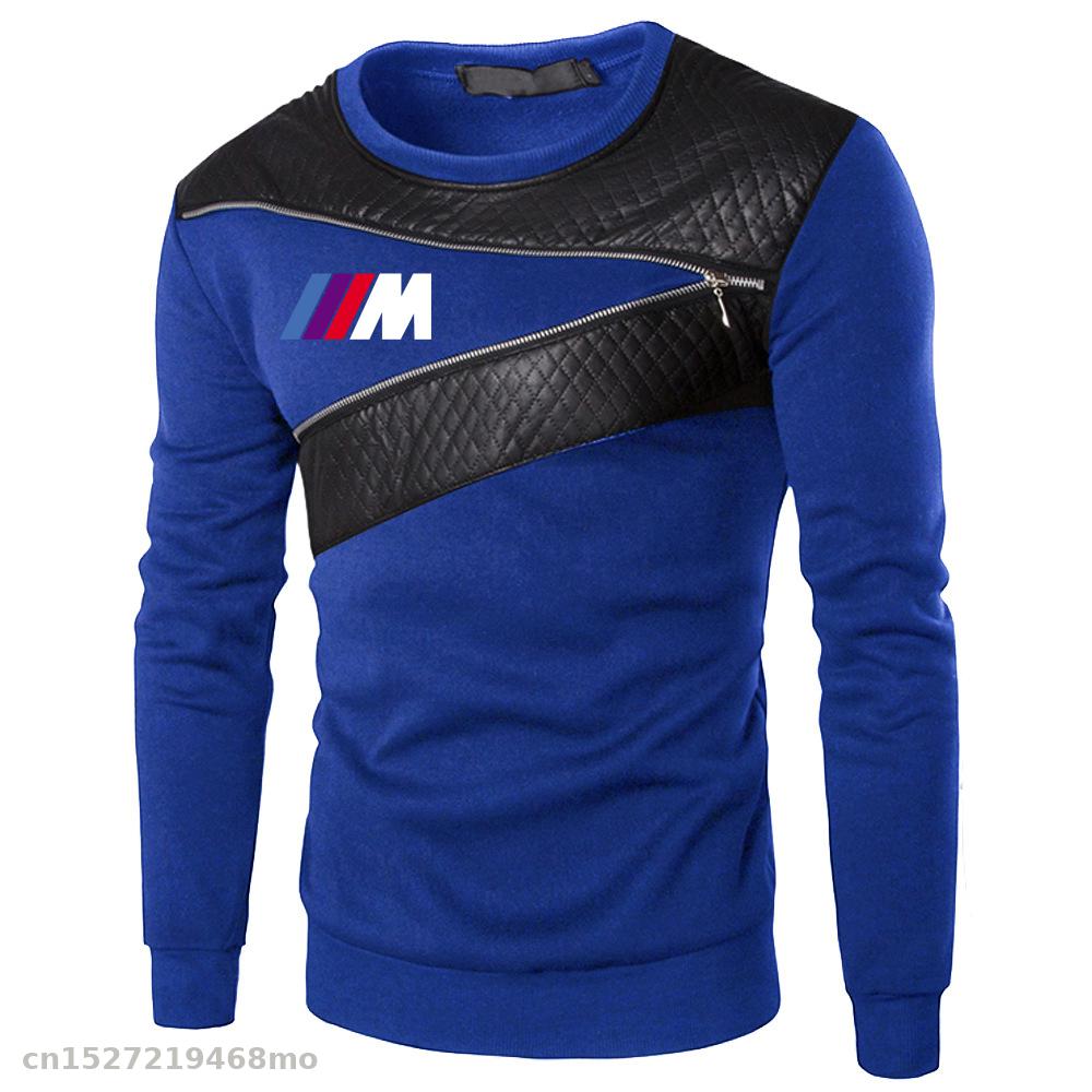 Fashion round neck for bmw sweater men with zipper decoration coat motorsport car Motorcycle
