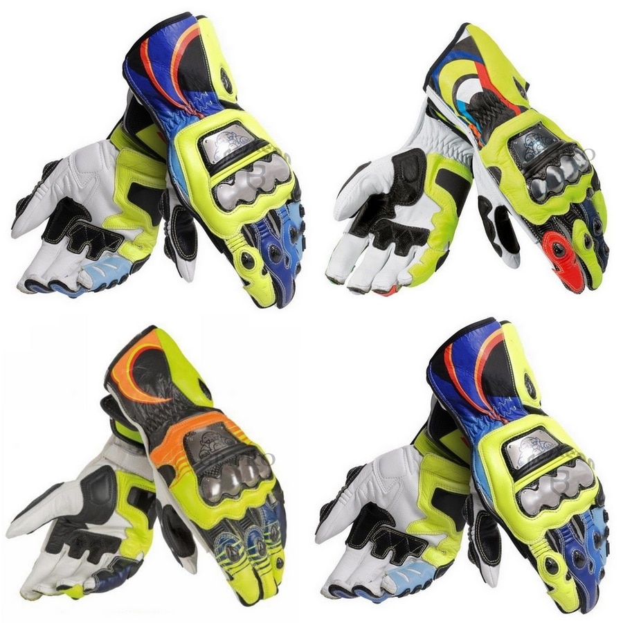 Genuine-Leather-Dain-Full-Metal-6-Replica-Motorcycle-Long-Gloves-Anti-Fall-Titanium-Motorbike-Gloves-REPLICA