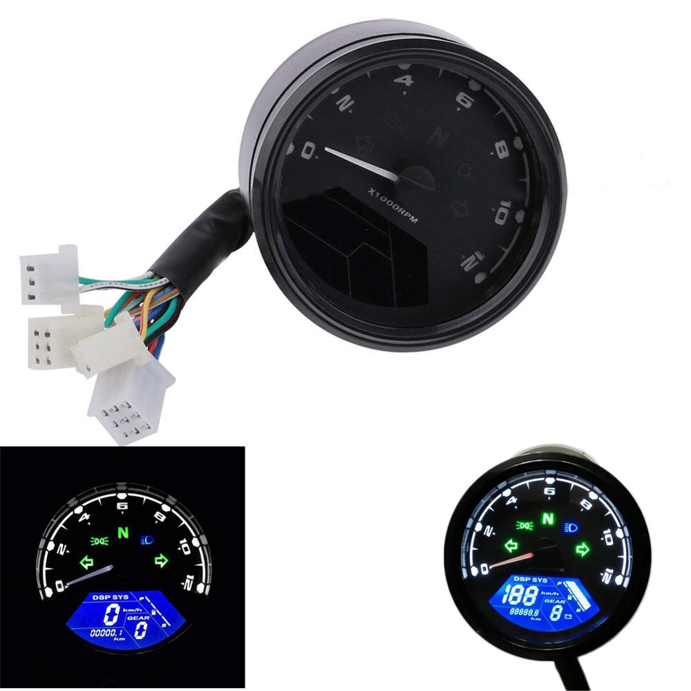 Lcd Digital Motorcycle Speedometer Universal Waterproof