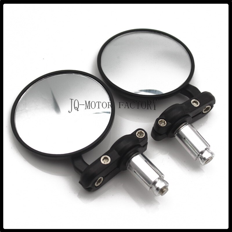 Motorcycle Bar End Side Mirrors 7/8" 22mm Rear View Mirror Universal