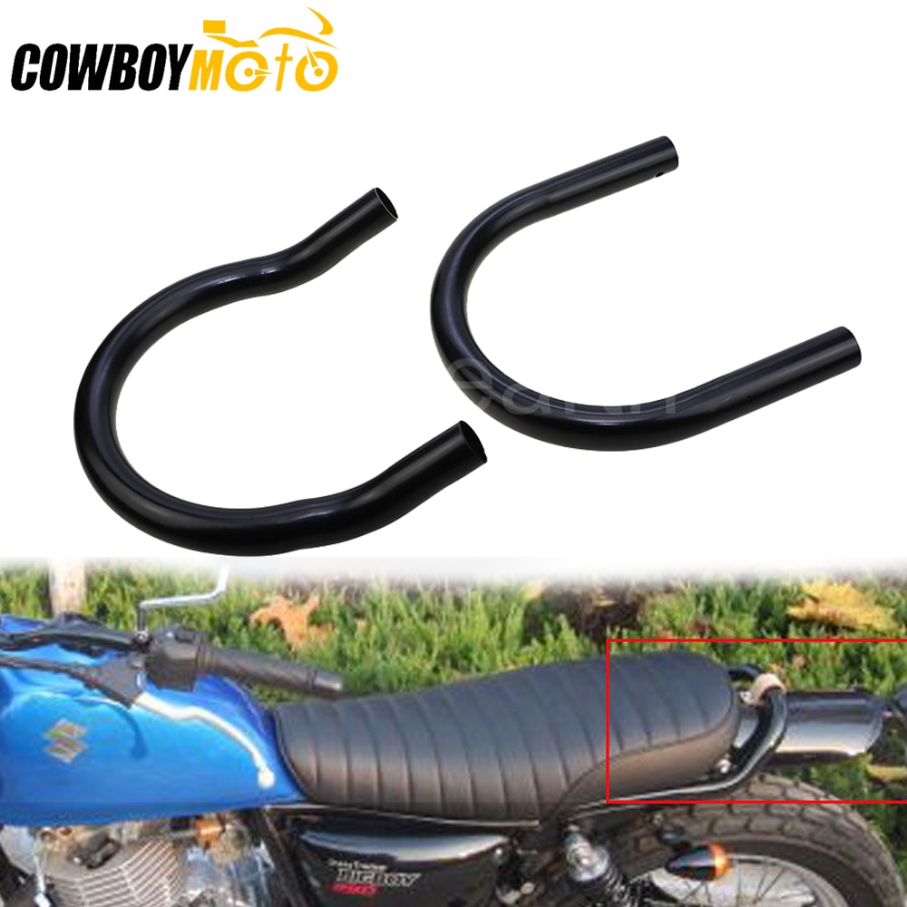 Motorcycle Black Cafe Racer 210mm 230mm Flat Rear Seat Loop Frame Hoop