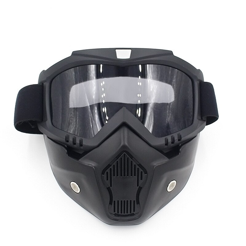 Motorcycle Face Dust Mask Detachable Motocross Goggles Mouth Filter For ...