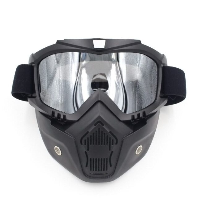 Motorcycle Face Dust Mask Detachable Motocross Goggles Mouth Filter For ...