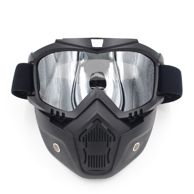 Motorcycle Face Dust Mask Detachable Motocross Goggles Mouth Filter For 