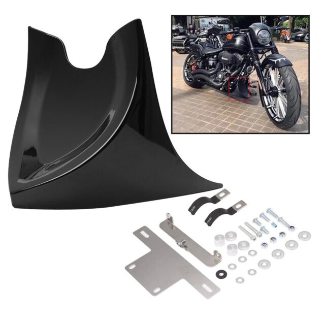 Motorcycle Universal Black Lower Chin Fairing Front Spoiler For Harley ...