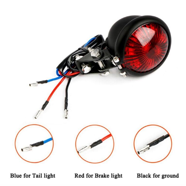 Red 12V Led Black Adjustable Cafe Racer Style Stop Tail Light ...