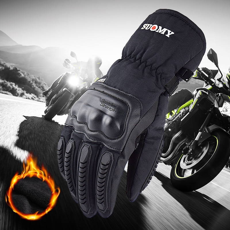 SUOMY New Motorcycle gloves 100 Waterproof Touch Screen Winter Warm Motorbike Glove Men