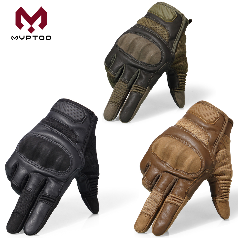 Touch Screen Motorcycle Gloves Moto Motorbike Motocross PU Leather Protective Gear Hard Knuckle