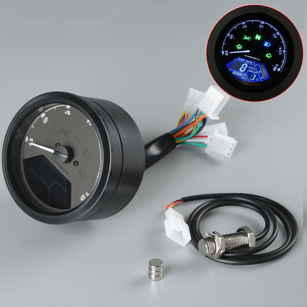 Universal 12000 Rmp Kmh Cafe Racer Motorcycle Digital