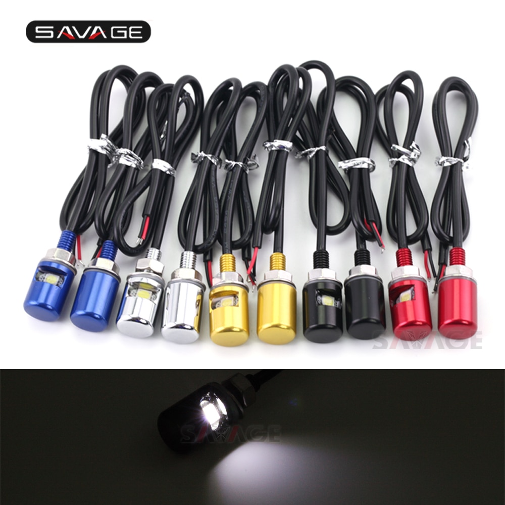 Universal LED License Plate Screws Lamp Bolt Light CNC Motorcycle