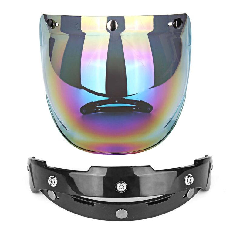 Windproof Motorcycle Helmet Bubble Visor Lens Retro Motorbike Bubble