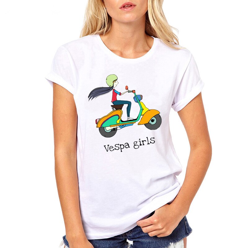 2019-Cool-Tee-Vespa-Girl-Riders-Motorcycle-T-Shirt-Women-Summer-Tops-Female-Causal-T-shirt-2