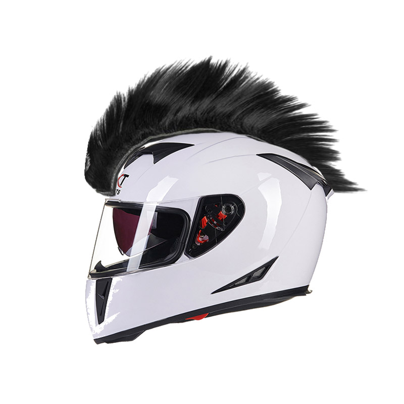 Download NEW Motorcycle full face Helmet Hair Punk Motorcycle ...