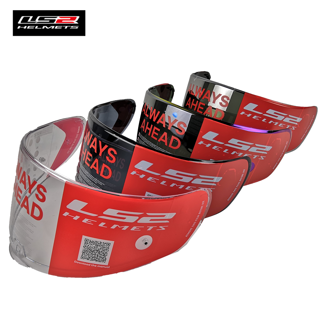 Original LS2 FF397 fiberglass full face motorcycle helmet sun visor black silver clear lens